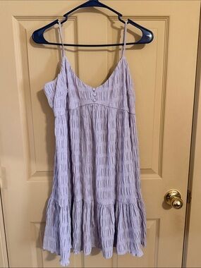 Women’s Lavender Smocked Sundress with Spaghetti Straps